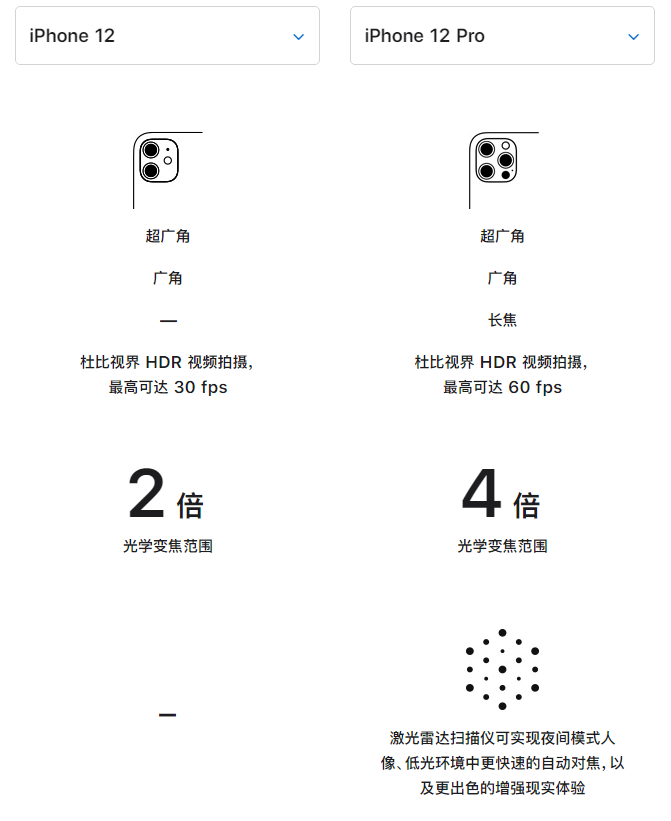 永城苹果手机维修分享苹果 iPhone 12 与 iPhone 12 Pro 选哪款 